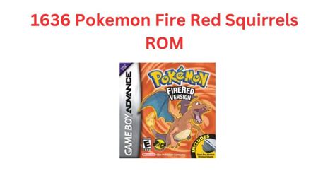 1636 Pokemon Fire Red Squirrels